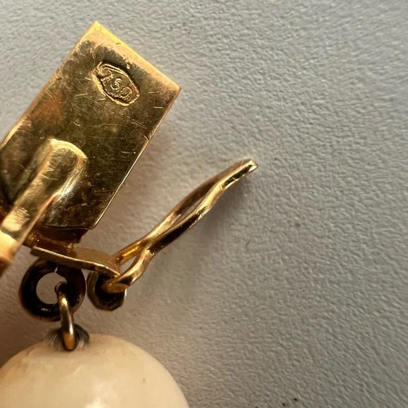 18k gold Vintage Angel Skin Coral Necklace and matching Earrings. Final price. - Picture 7 of 8